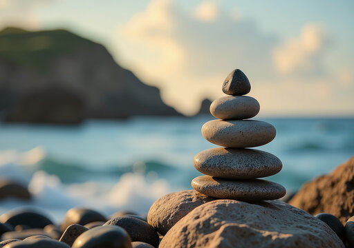 small balanced rock marks new year milestone thoughtful