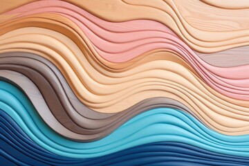 Colorful background with waves.