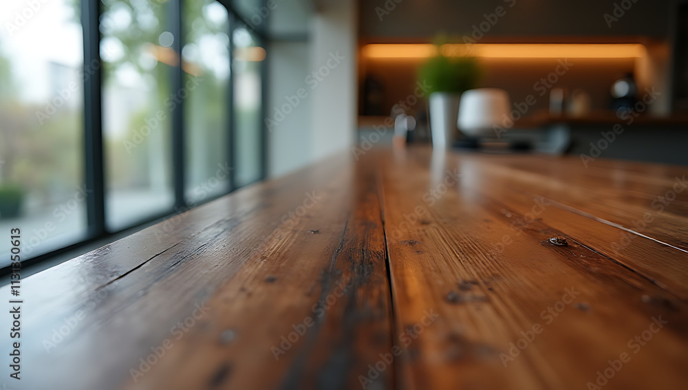 Aufkleber a beautiful dark wood texture is featured in an abstract design on a blurred counter island near a g