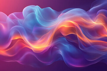 Obraz premium Abstract Cosmic Light Waves with Vibrant Colors and Ethereal Glow