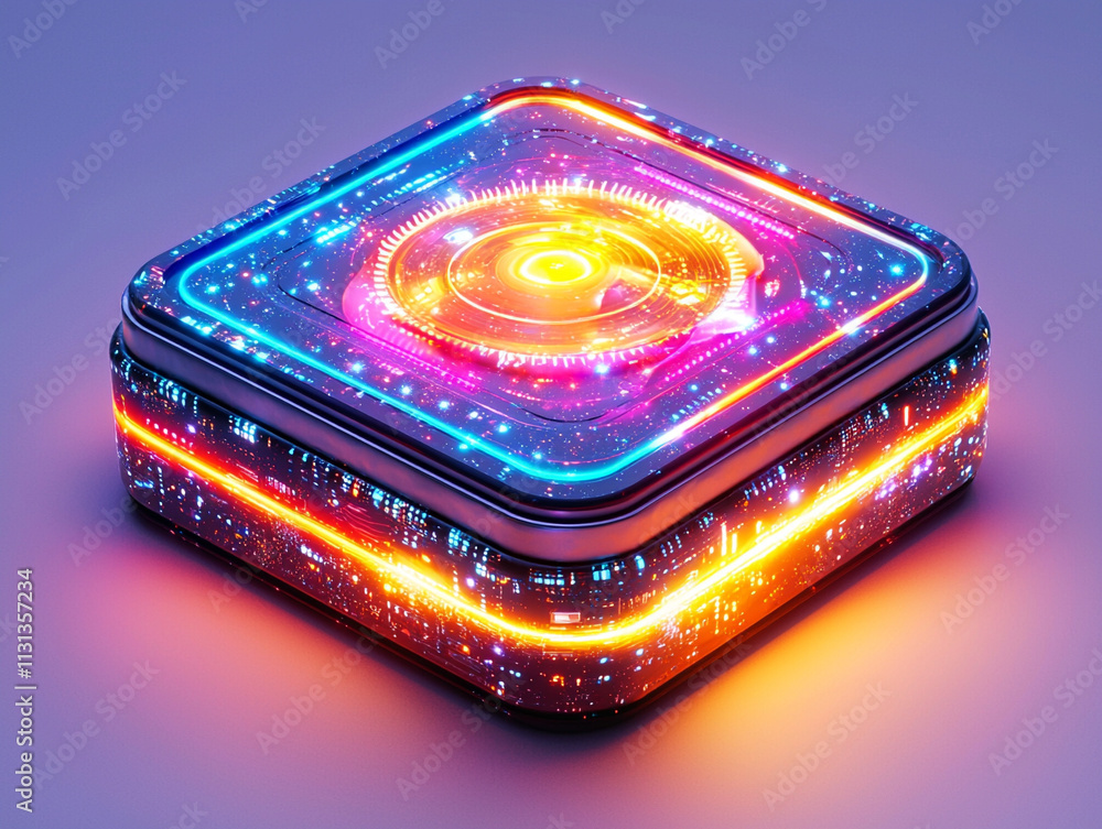 Poster ai generate abstract technology concept digital environment graphic art futuristic viewpoint visual 