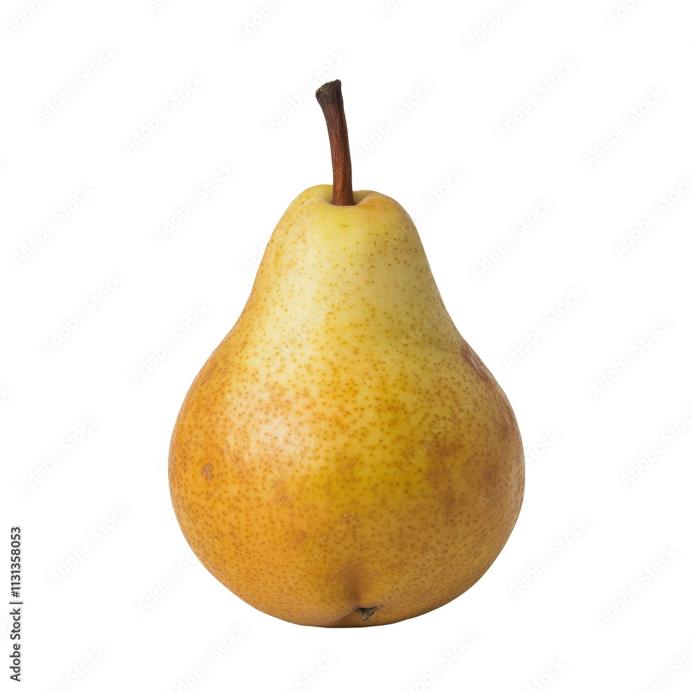 Poster fresh ripe pear resting on a clean transparent background showcasing its smooth texture and natural 