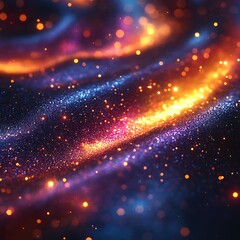 Obraz premium Beautiful Scene Capturing Bokeh Patterns With Bold Vibrant Lights And Radiant background