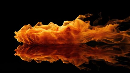 Close-up of flames on dark background