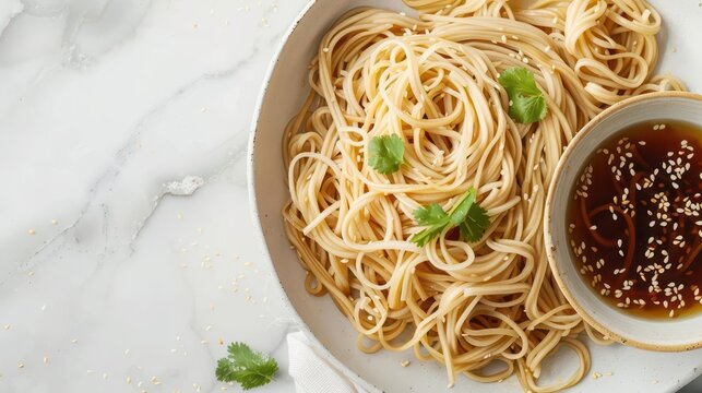 Flavorful Stringozzi Stir-Fry. Culinary Fusion concept