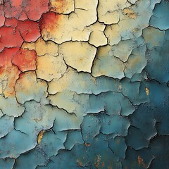 Obraz premium Beautiful Scene Capturing Cracked Texture Enhanced With Vibrant Colors And Abstract background