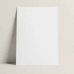 Fototapeta premium Printable paper mockup featuring an A4 sheet with smooth texture, subtle lighting, and clean edges for a modern and professional look