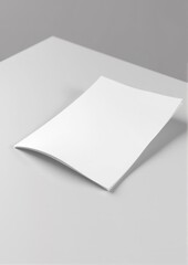 Printable paper mockup with a smooth A4 sheet, highlighted by soft studio lighting, ready for customization in a professional setup
