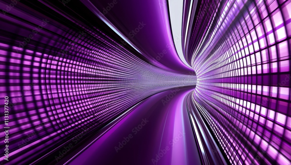 Poster abstract blue glowing low-poly background with dots and lines forming a wave shape