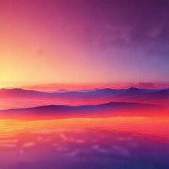 Obraz premium A stunning sunset behind a vibrant abstract gradient , sky, serene