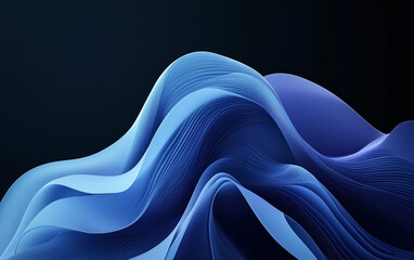 Obraz premium Abstract 3D design of an elegant wave like form in shades