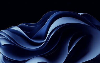 Obraz premium Abstract 3D design of an elegant wave like form in shades