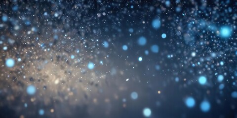 Fototapeta premium Abstract bokeh effect in a soft blue color with glittering particles, ethereal, subtle