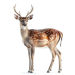 A deer isolated on white background.