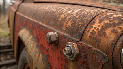 Fototapeta premium rusty bolt and nut