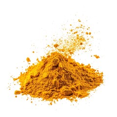 yellow colure powder on white background 