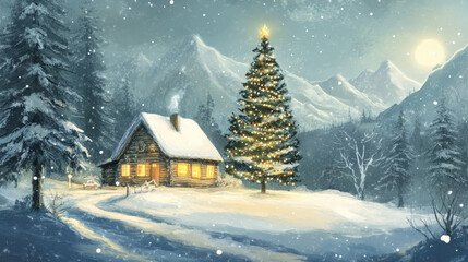 Fototapeta premium Celebrate Christmas festival decoration in december. Christmas celebration atmosphere. x mas backgroud with copyspace for text