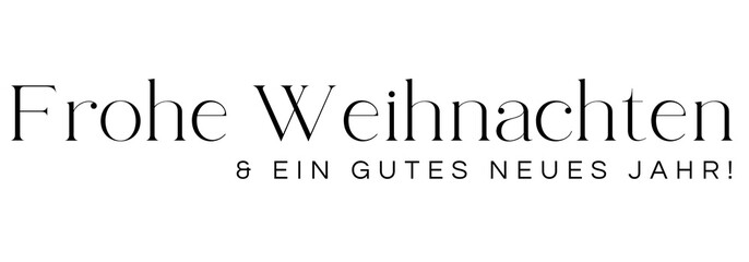 Fototapeta premium Frohe Weihnachten und ein gutes neues Jahr auf transparentem Hintergrund. Merry Christmas and a happy new year german text on transparent background