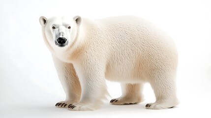 Fototapeta premium White polar bear isolated on white background