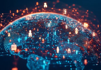 Obraz premium Global Digital Network