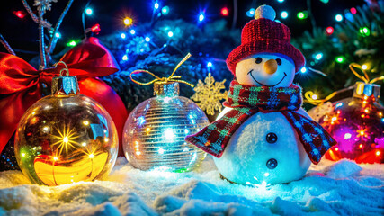 Christmas background with Christmas decorations