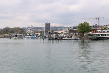 Fototapeta premium Blick von Konstanz auf den Bodensee 