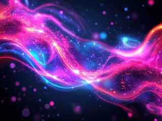 Fototapeta premium Vibrant glowing textures create mesmerizing abstract background