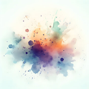 Watercolor Splash with gradient effect Bright colorful watercolor grunge