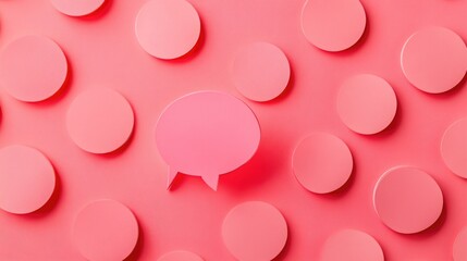 Pink speech bubble