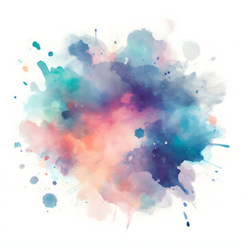 Watercolor Splash with gradient effect Bright colorful watercolor grunge