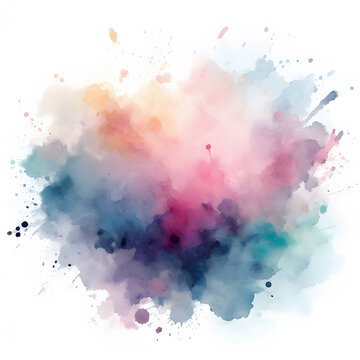 Watercolor Splash with gradient effect Bright colorful watercolor grunge