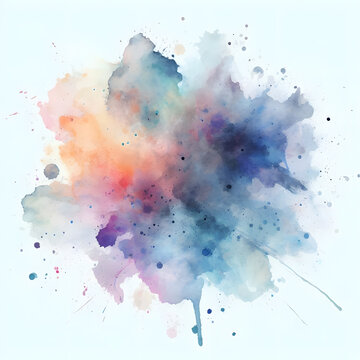 Watercolor Splash with gradient effect Bright colorful watercolor grunge