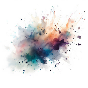 Watercolor Splash with gradient effect Bright colorful watercolor grunge
