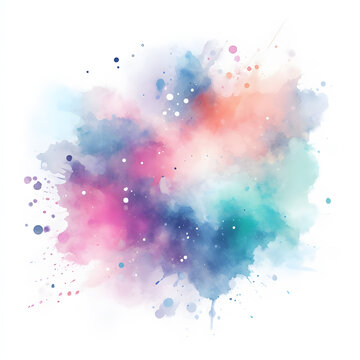 Watercolor Splash with gradient effect Bright colorful watercolor grunge