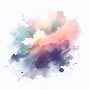 Watercolor Splash with gradient effect Bright colorful watercolor grunge