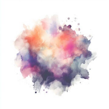 Watercolor Splash with gradient effect Bright colorful watercolor grunge