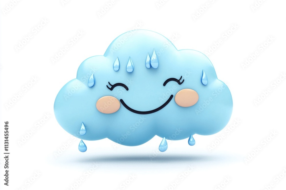 Poster a bright cloud with tiny droplets of water forming on its surface, creating a visually appealing sce