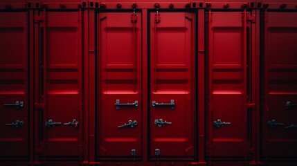 Red Shipping Containers