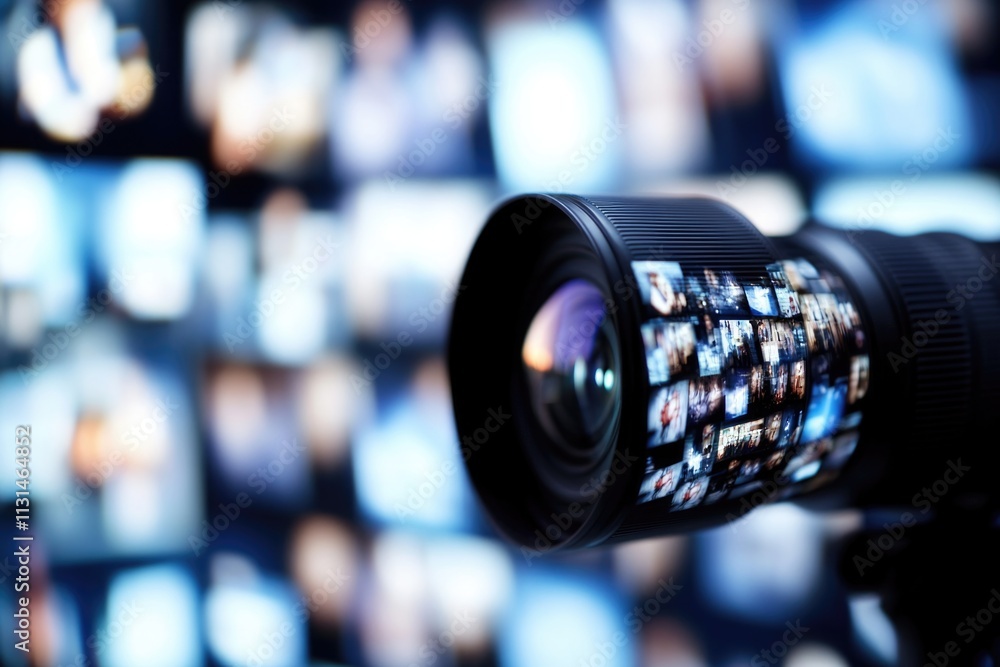 Poster a close-up view of a camera screen showing multiple images