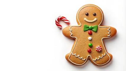 Delight in this charming gingerbread cookie, adorned for the festive season! Perfect for holiday cards, cheerful recipes, and merry designs, spreading joy and warmth this Christmas!