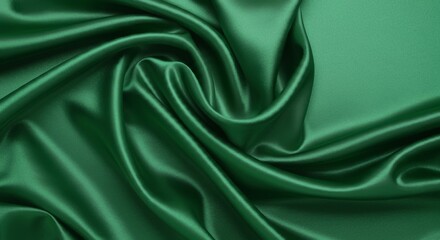 Obraz premium green silk cloth, shiny and luxurious fabric with a modern look.