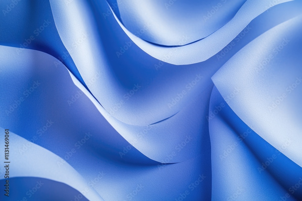 Poster a detailed view of a blue and white cloth with intricate patterns and textures