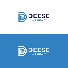 Fototapeta premium Modern d letter accounting, Finance logo. emblem logo. Market Statistic Report Logo. business chart logo design template