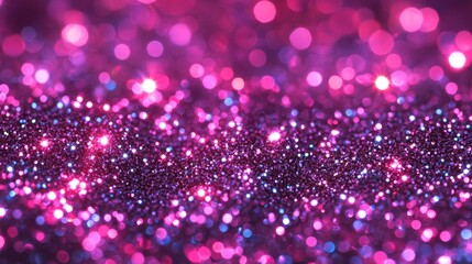 Pink Glitter Background with Sparkling Bokeh