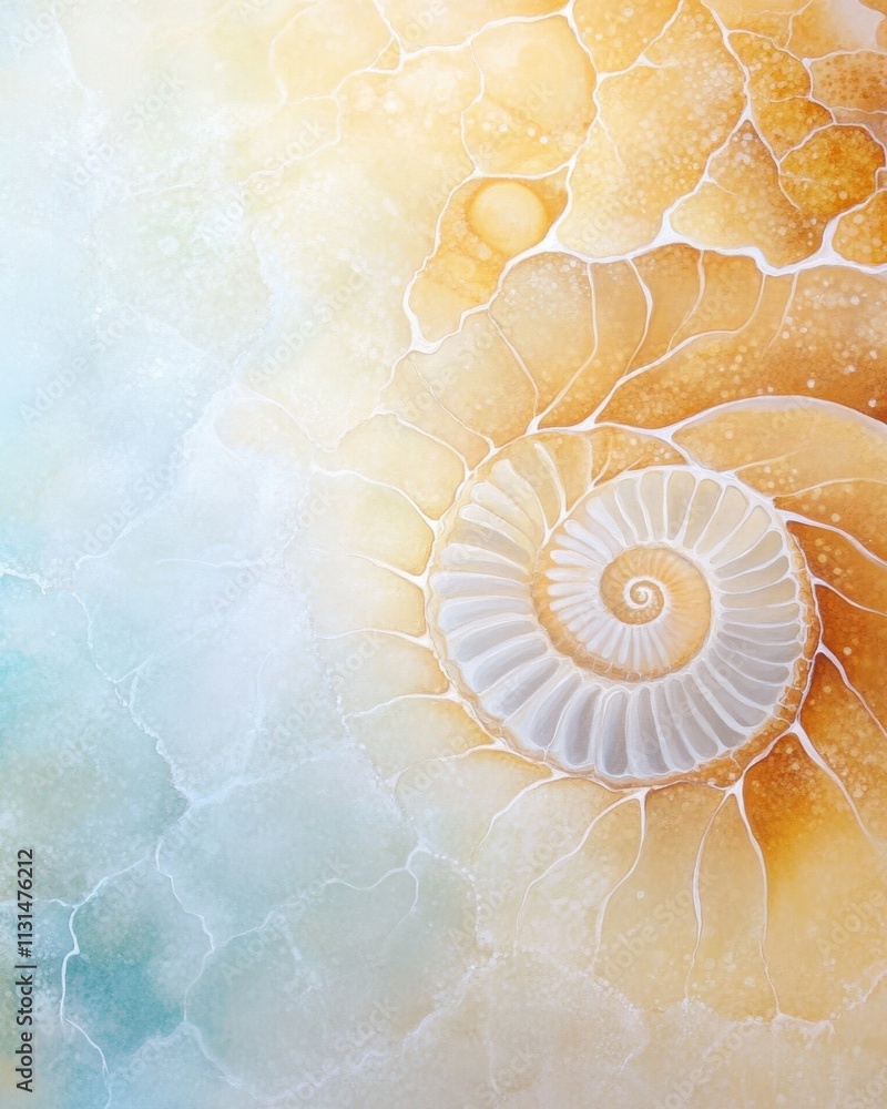 Aufkleber Swirling Patterns of Nature Captured in an Elegant Spiral Design
