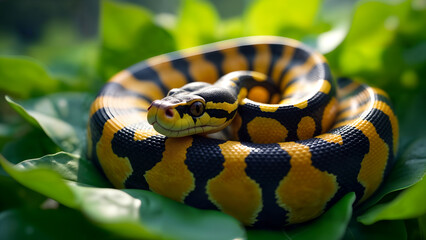 Obraz premium Ball Python in Its Natural Habitat
