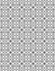 Geometric Coloring Pattern Black Lineart