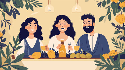 Yom Kippur Celebration Flat Vector Illustration