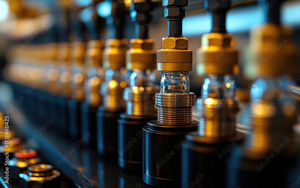 Poster hydraulic components operate efficiently within industrial machinery, demonstrating functionality