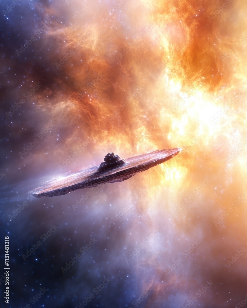 Poster exploration of cosmic wonders through the lens of a powerful space telescope